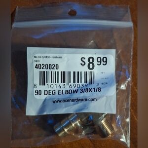 Anderson Metals 3/8 in. Hose Barb 1/8 in. D MIP Brass 90 Degree Elbow